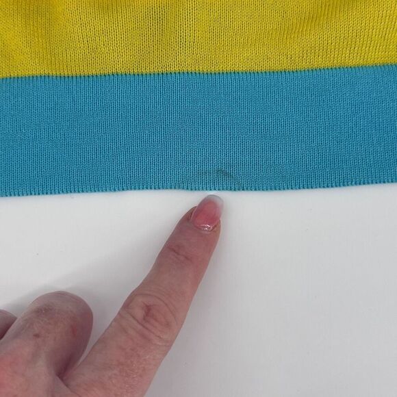 Missoni Signature Striped Knit Mini Dress Sheer Shredded Back US 8 Festival Club - Picture 7 of 10